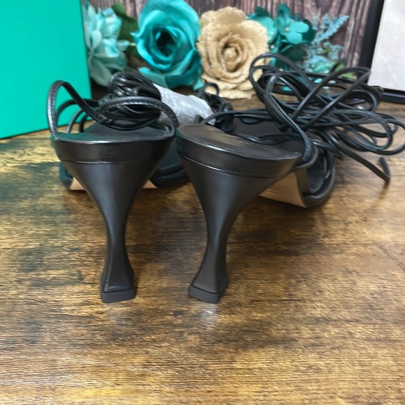 Ilio Smeraldo Womens Black Strappy Cushioned Ilenia Round Toe Flare size EU 40 - Picture 4 of 6